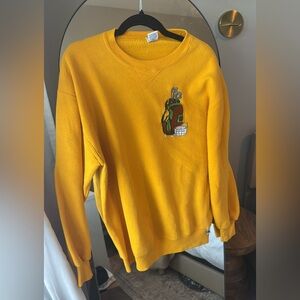 Russell Athletic Mustard Yellow Sweatshirt with Embroidery
